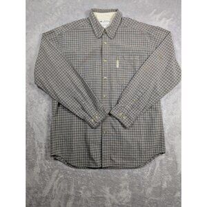 Columbia Button Up Shirt Mens Medium Plaid Hiking Adventure Casual Outdoor